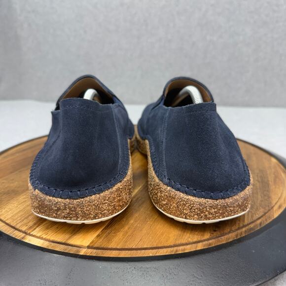 Birkenstock Callan Shoes Men's 13 (46) Blue Navy Suede Leather Casual Loafers - Picture 5 of 7